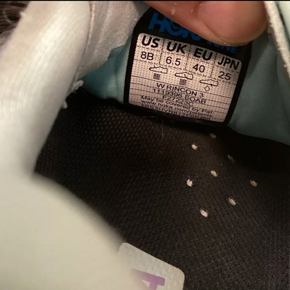 Hoka One One Rincon 3 Blue Light Running Tennis Shoes Sneakers Women Size 8 B - Picture 6 of 6